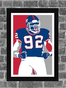 New York Giants Michael Strahan Portrait Sport Druck Kunst 11x17 - Bild 1 von 1