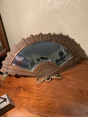 Antique victorian Table mirror,fan Shaped Mirror - Image 1 of 4