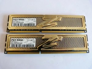 2x 2GB OCZ Gold Serie OCZ3G8004GK 4GB DDR3 800MHz PC3-6400 PC RAM Kit - Bild 1 von 2