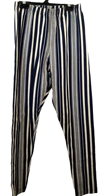 GAP Women Elastic Waist Horizon Striped Cotton Blend Legging Pants Size 1 - image 1 of 4