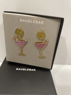 NUEVO BAUBLEBAR MUJER COPA CHAMPÁN COLGANTE PENDIENTES COLGANTES ROSA MULTI Foto 1 de 4