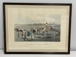 Antique CR Stock Horse Racing Engraving Print Left At The Post After Walsh - Picture 1 of 12