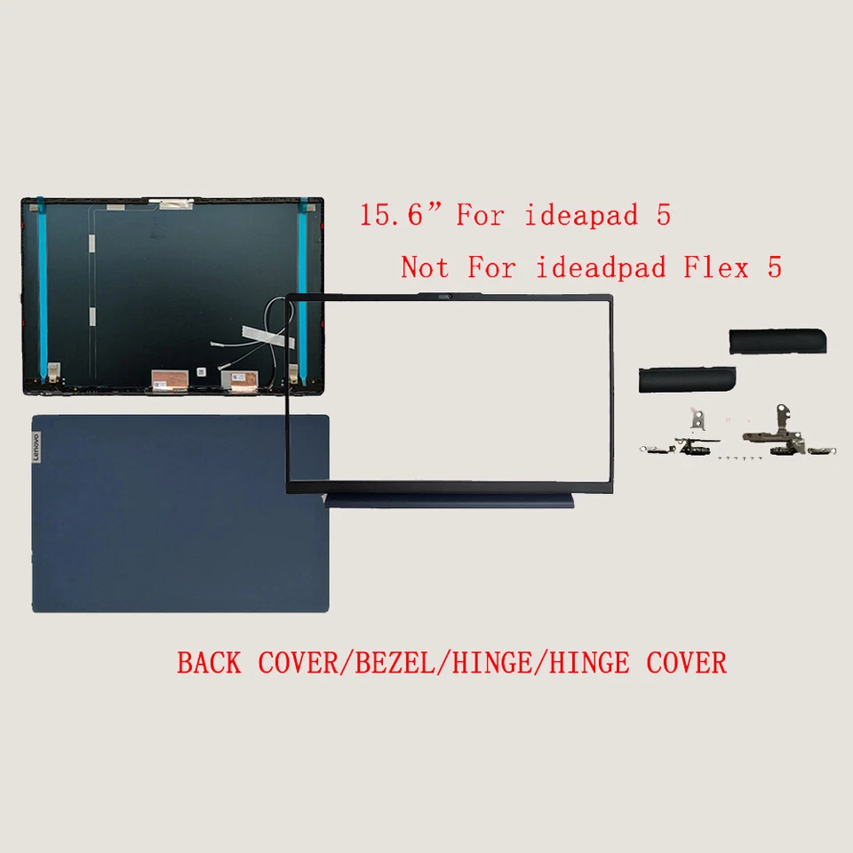 LCD BACK COVER/BEZEL/HINGES For LENOVO IDEAPAD 5 15IIL05 5CB0Z31048 5CB1B42833