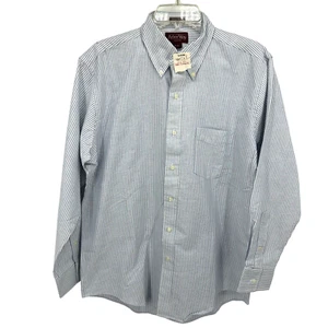 Arbor Way Pinpoint Oxford Shirt Long Sleeve Button Down Mens 16-33 Striped NWT - Picture 1 of 16