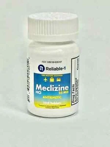 MECLIZINE HCL 25 MG TAB 100 COUNT - Picture 1 of 1