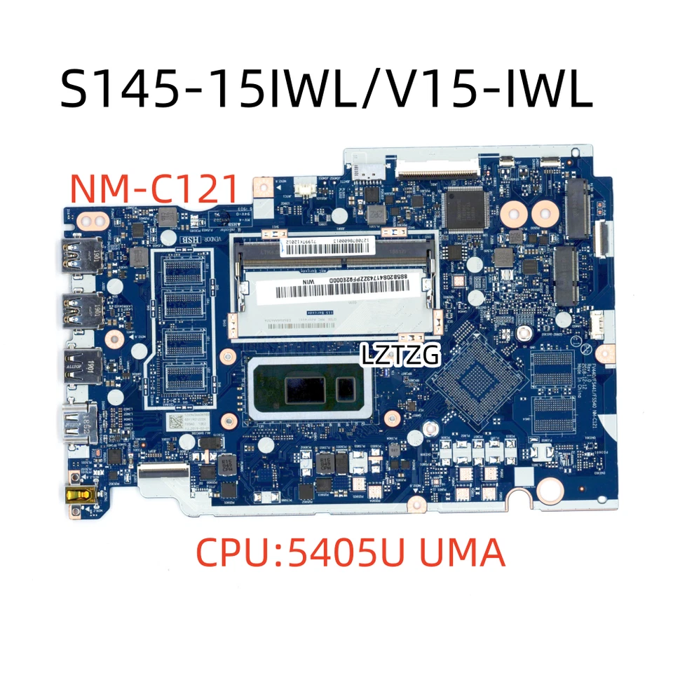 NM-C121 For Lenovo S145-15IWL/V15-IWL Motherboard CPU 5405U UMA 5B20S41743 - Image 1 of 3