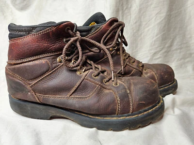 Dr Martens Steel Toe Work Boots Mens 14 Brown Leather Slip Resistant Saftey Shoe - Image 1 of 4