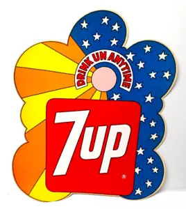 Vintage 1971 Peter Max Style John Alcorn Design General Store 7-UP Cooler Decal - Picture 1 of 2