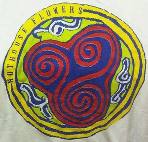HOTHOUSE FLOWERS 1980's 80's RARE ORIGINAL VINTAGE WHITE SHIRT IRELAND U2 - Picture 1 of 8