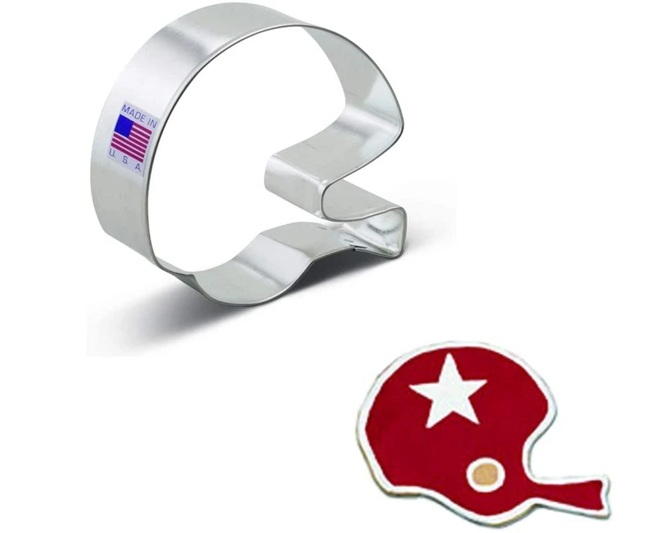 FOOTBALL HELMET Metal Cookie Cutter 3.5 Inch by Ann Clark - Image 1 of 1