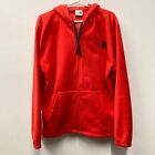 The North Face Vintage Red Full Zip Fleece Hoodie Jacket Men's Size Large Y2K