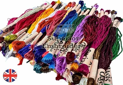 50 Silk Skeins Oasis Large Art Silk / Rayon Stranded Embroidery Threads  - Image 1 of 4