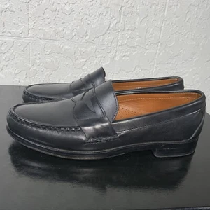 Allen Edmonds Cavanaugh Black Leather Penny Loafer Shoes 10.5 B Made in USA EUC - Picture 1 of 10