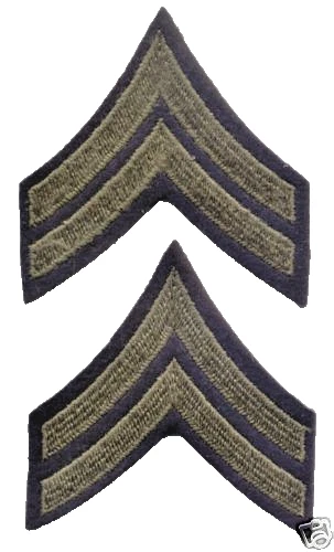 US Army : galons de manche Corporal - époque 1955-1957 - Photo 1/1