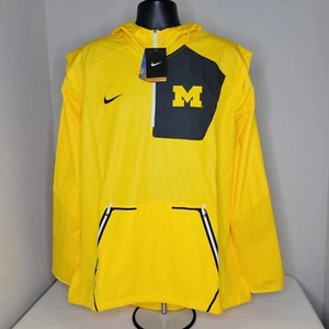 NIKE University of Michigan Wolverines Nylon Coat Rain Jacket XXL NEW - Picture 1 of 12