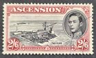 Ascension 1944, "The Pier" 2s.6d.black & carmine Stamp Used (perf 13)