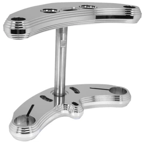 41mm Billet Chrome Pyramid Triple Tree 3 rake For Harley Softail Chopper 36212 - Picture 1 of 1