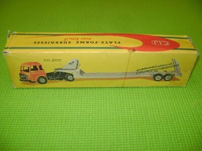 CIJ 4/75 PLATE-FORME SURBAISSEE AVEC TREUIL BOITE VIDE D'ORIGINE Foto 1 de 4