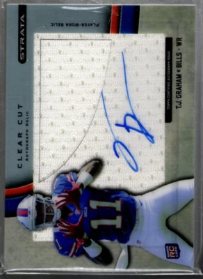 A2429- 2012 Strata Clear Cut Rookie Relic Autographs #CCARTG T.J. Graham Jersey - Image 1 of 2