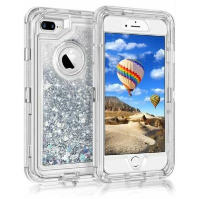 Funda brillante con brillo líquido a prueba de golpes para Apple iPhone 15 14 13 12 11 XR 7 8 SE2 Foto 1 de 4