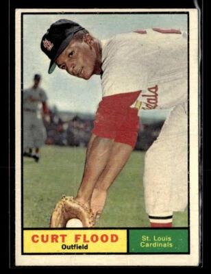 1961 Topps #438 Curt Flood - Image 1 of 2