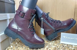 Ref.No.446 TAMARIS VEGAN ANKLE BOOTS £40 - RRP £80 LADIES UK SIZE 4 /EU 37 NEW - Picture 1 of 17