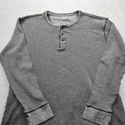 Camisa masculina manga longa Merona XXL cinza 1/4 zíper - Imagem 1 de 4