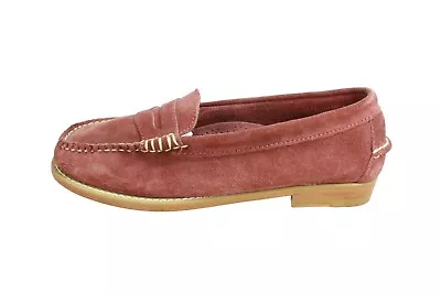 LL Bean Signature Women's Suede Leather Penny Loafers Shoes Burnt Orange 6 M - Image 1 of 4