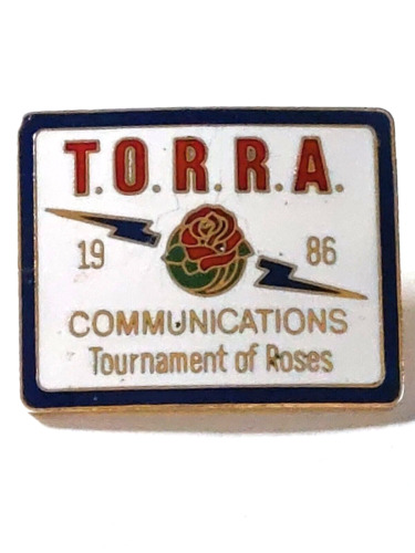 Rose Parade 1986 T.O.R.R.A. Communications Lapel Pin (061723)