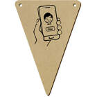 5 x 140mm 'Mobile Phone' Wooden Bunting Flags (BN00081071)