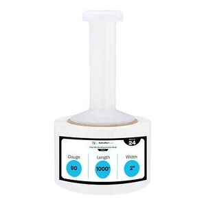 2 Zoll x 1000 Fuß 90 Ga 24 Rollen Guss Hand Stretchfolie Bündeln Kunststoff Schrumpffolie - Bild 1 von 9