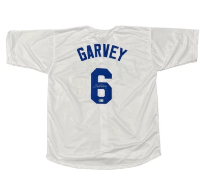 Steve Garvey Signed Los Angeles Dodgers Custom Jersey Beckett Witness BAS COA #6 - Image 1 of 3