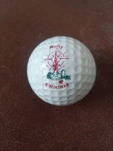 UNIQUE Vintage Ping Eye 3 Merry Christmas Golf Ball Brown White Nice Collector - Imagen 1 de 4