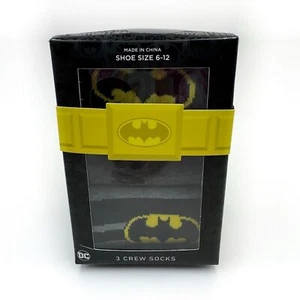 Batman DC Comics Crew Socks Mens Womens 3 Pairs Gift Set Fun Movie Film Gift - Picture 1 of 5