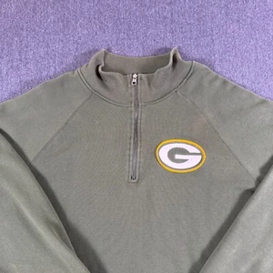 Green Bay Packers Quarter Zip Pullover XL Green NFL Sweatshirt ’47 Brand - Picture 1 of 11