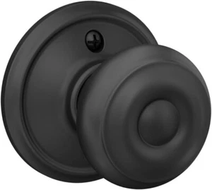 Schlage F170 GEO 622 Pomello per porta manichino georgiano, nero opaco - Foto 1 di 4