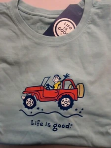 LAST ON!  LIFE IS GOOD VINTAGE LINE MENS S/S CRUSHER  TEE.."OFFROAD JAKE" ...(S) - Picture 1 of 3