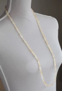 COLLANA LINEA LUNGA CITRINO LUNGHEZZA 36" ~ ARGENTO STERLING - Foto 1 di 3