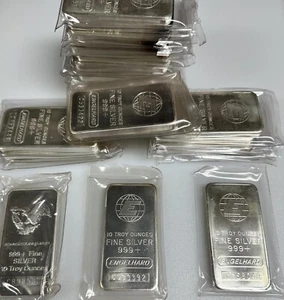 Engelhard 10 Oz Silberbarren Ultra Rare fortlaufende Seriennummern .999 Silber - Bild 1 von 12
