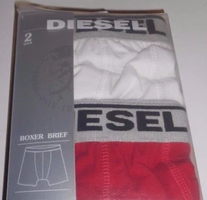 Diesel JUNGEN JUGEND 2er Pack Boxershorts Short Trunk Unterwäsche Rot Weiß Neu S NEU - Bild 1 von 2