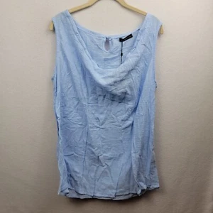 Women Cotton Linen Sleeveless Vest T-shirt Blouse Tunic Shirt Tank Top 2xl NWT - Picture 1 of 5