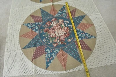 Panel de edredón Mariner's Compass 33" x 45", vintage, Concord, Joan Kessler, P8439 Foto 1 de 4