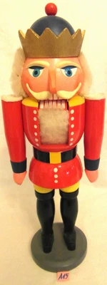 EXPERTIC -SEHR SCHÖNER NUSSKNACKER KÖNIG ca. 36cm; ERZGEBIRGE; WEIHNACHTEN (A15) - Bild 1 von 4