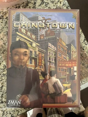 Chinatown Board Game Z-Man Out of Print and New In Shrink with slight tear  - Image 1 of 4