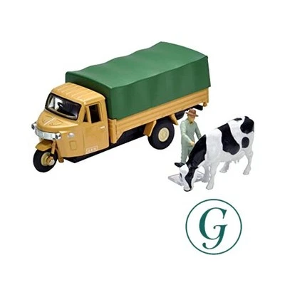 Tomica Limited Винтажная 1/64 LV-12d Daihatsu CO10T Коричневая с Отделанной Фигуркой - Изображение 1 из 3