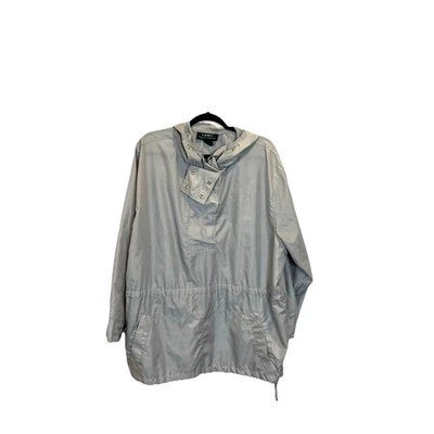 Chaqueta cortavientos vintage Lauren Ralph Lauren para mujer suéter con capucha años 90 gris Foto 1 de 4