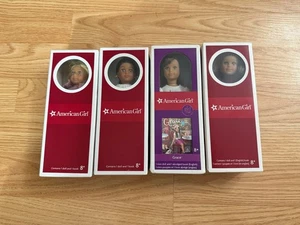 4 Mini American Girl Dolls & Paperback Book - Picture 1 of 5