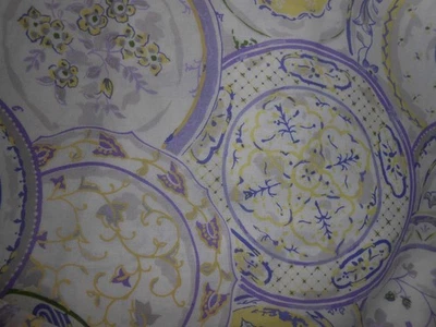Ceramic plates in white, purple & yellow, FREE Shipping!! - Image 1 of 4