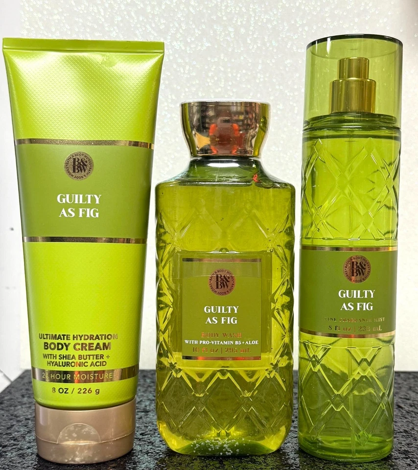 Vaporizador de fragancia Bath and Body Works Guilty As Fig, crema corporal, gel de ducha trío Foto 1 de 1