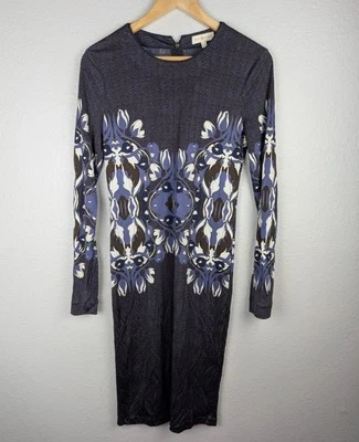 Vestido Floral TORY BURCH Flavia 100% Seda Talla M Cremallera Ajustado Mb Foto 1 de 4